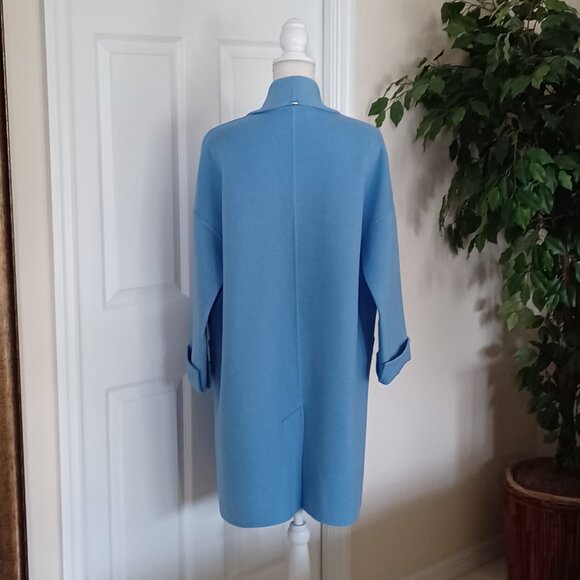 LIKE NEW! Gorgeous St. John Hand Sewn Wool/Angora/Cashmere Lightweight Coat M - Picture 3 of 7